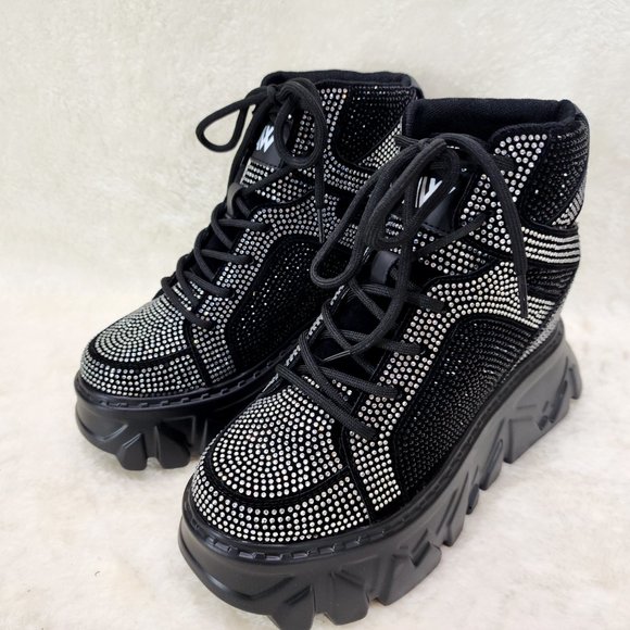 Gooseberry The Rhinestone Sneaker Wedges By Anthony Wang - Picture 1 of 7